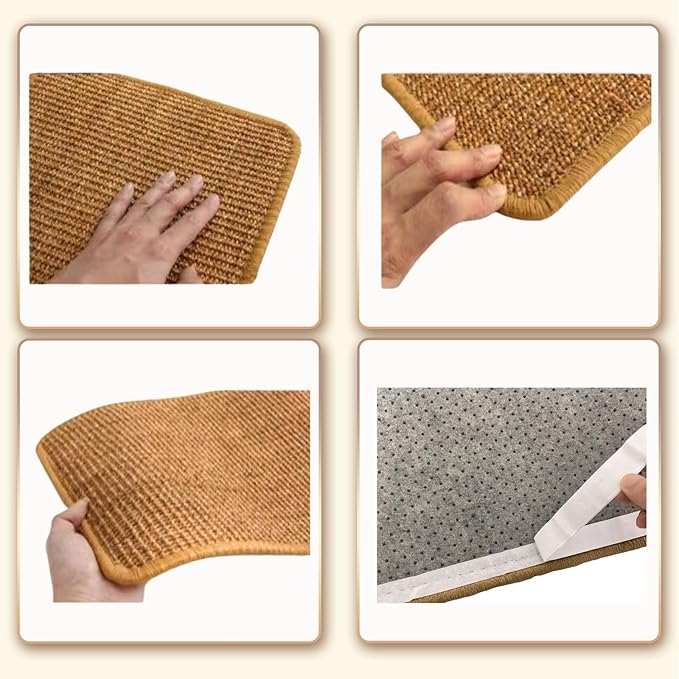 Cat Scratcher Mat, 23.6 X 15.7 Inch,sisal cat scratchers for Indoor Cats,cat Scratch pad,cat Scratching Board,cat Scratching Post,sisal Rug Carpet,cat Scratch Furniture Protector,Brown