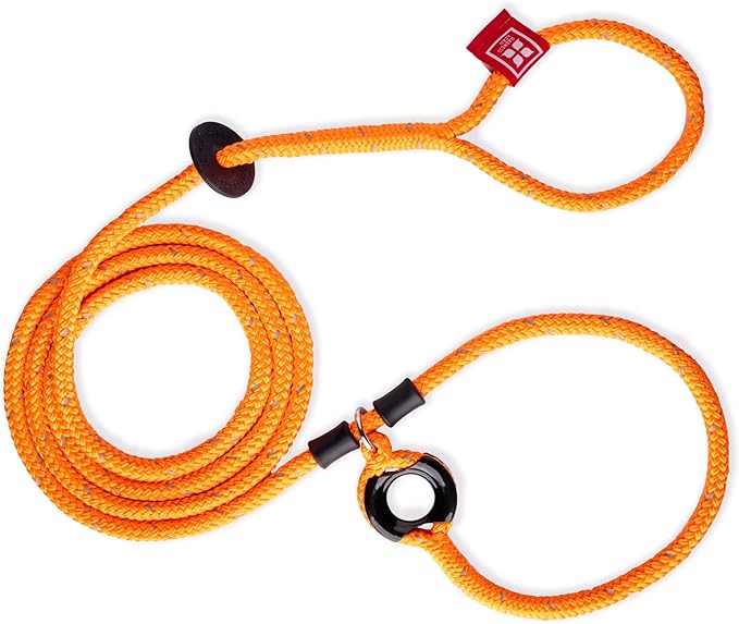 Harness Lead No Pull Dog Harness and Leash Set, Anti Pull Dog Harness for All Breeds and Sizes, One-Piece Cushioned Rope Design Safely Prevents Escaping and Pulling (Small/Medium, Orange/Reflective)