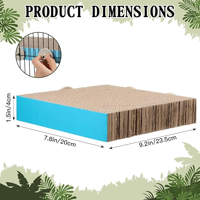 Skyygemm 3 Pcs Bird Chew Toys Parrot Perch Cardboard Platform for Cage Bird Paw Grinding Stand Parrot Cage Playground Exercise Toys for Macaws Small Parakeets Budgies Conure Cockatiel(Large)