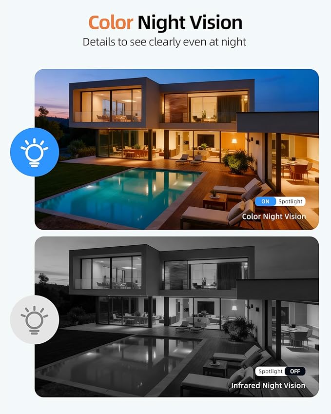 Security Cameras Wireless Outdoor, Battery Powered Camera for Home Security with AI Motion Detection, 2K Color Night Vision, 2-Way Talk, Waterproof, Siren Alarm, SD/Cloud Storage, 2.4G WiFi, 2 Pack