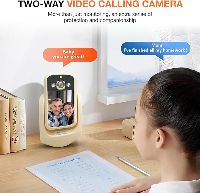 sekyo Two Way Video Baby Monitor Camera with Phone App - Pet Camera with Audio - 1080P - Puppy Cam - Baby Monitor with Cry Detection and Motion Detection - Baby/Elderly/Nanny Calling Device