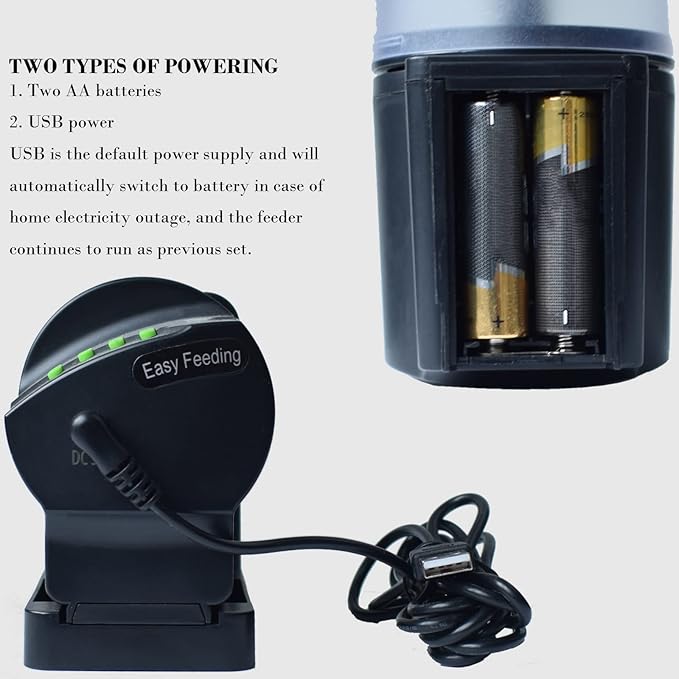 DXOPHIEX WiFi Fish Feeder Automatic Fish Feeder Automatic Dispenser Vacation for Aquarium and Turtle Tank with Feeding Ring