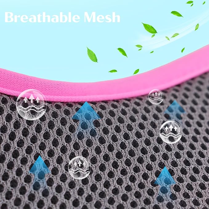 Fashion Lovely Dog Harness with Leash Set, No Pull Adjustable Step in Collars Frenchie Harness Vest for Medium Dogs Training and Running (M Pink)