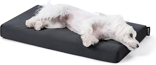 Cybarmour Chew Proof Dog Bed - Orthopedic Indestructible Dog Crate Pad - Outdoor Waterproof Kennel Mat for Aggressive Chewers - Small Breeds & Fits 24-Inch Crate - 23"x16", Black