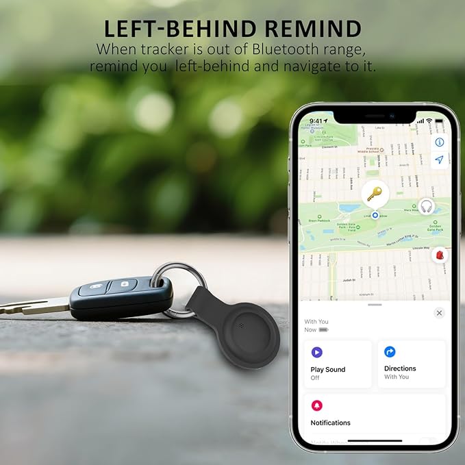 Air Tracker Tag Work with Apple Find My (iOS Only), No Monthly Fee Pet Tracker for Dogs & Cats - Location & Anti-Lost, Bluetooth Smart Dog Tracker Tag Item Finders
