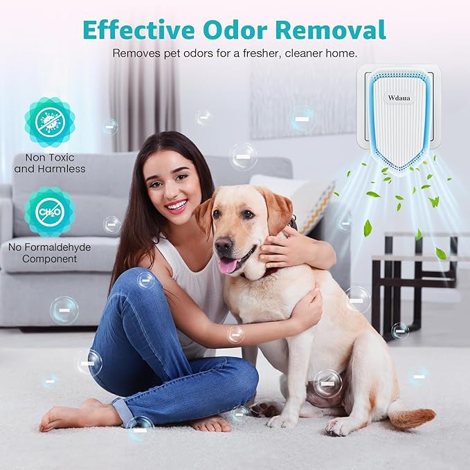 Air Purifier 2 Pack Plug In Negative Ion Air Purifiers Ionizer for Home, Bedroom, Office, Basement Kitchen Air Freshener Odor Reducer Pets Smoke Smell (2)