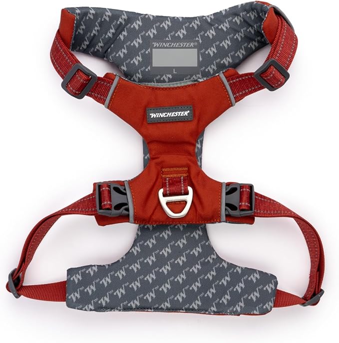 Winchester Pet No-Pull Adjustable Soft Padded Dog Vest Harness with Reflective Stitching, Ketchup, Large