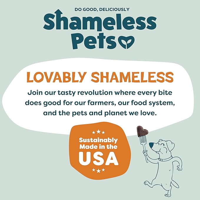 Shameless Pets Soft-Baked Dog Treats, Pumpkin Nut Partay - Natural & Healthy Dog Chews for Digestive Support with Fiber - Made in USA, Free from Grain, Corn & Soy - 1-Pack