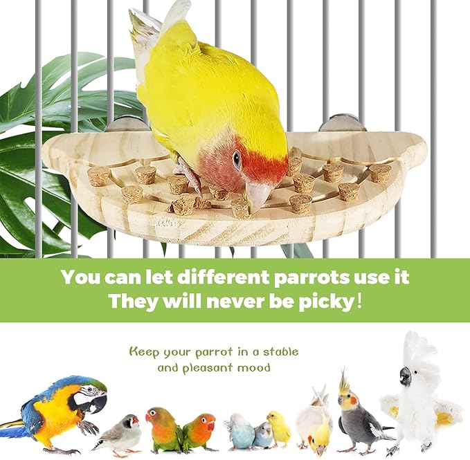 Wooden Bird Chew Toy, Parrot Biting Toys, Foraging Training, Relieve Boredom & Anxiety, Bird Cage Accessories, for Small Parakeets, Conures, Macaws, Budgies, Finches, CH N