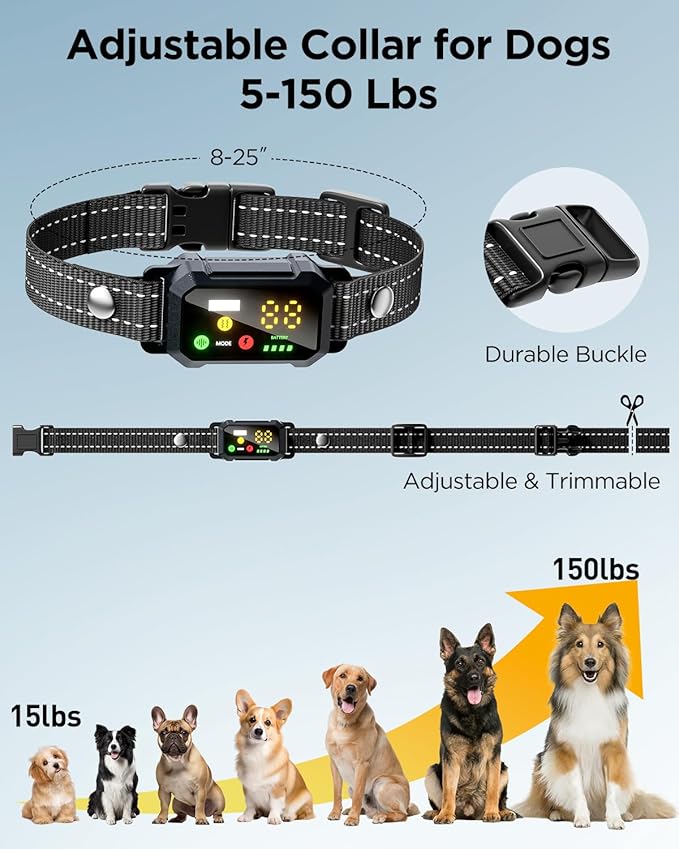 BLACKDOG Military Dog Shock Collar - 4200ft Dog Training Collar with Remote, 4 Training Modes, Flashlight & Strobe, 3-Month Battery, IP67 Waterproof Dog E Collar for All Breeds 5-150lbs (Dark Blue)