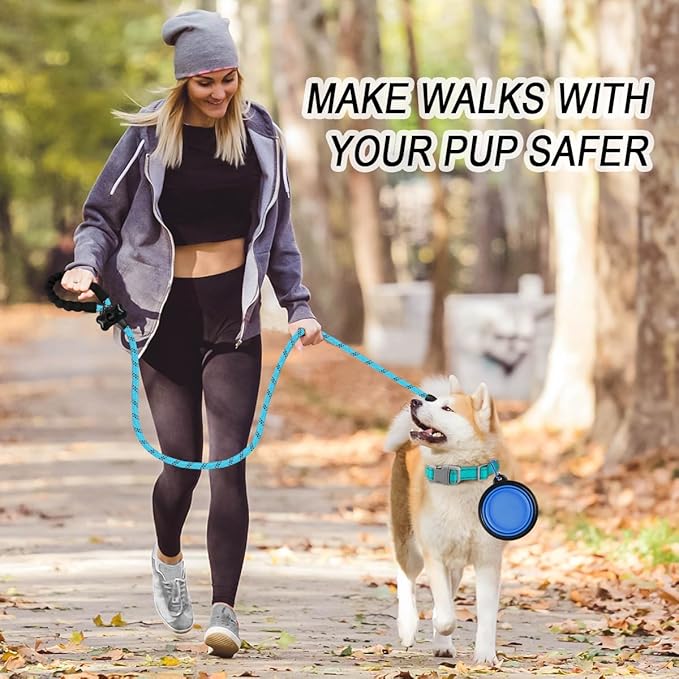 BARKBAY Dog Leashes for Large Dogs Heavy Duty Dog Leash 4/5/6 FT with Comfortable Padded Handle and Highly Reflective Threads for Medium Large Dogs Walking Training Running (5FT-1/2'',Blue)