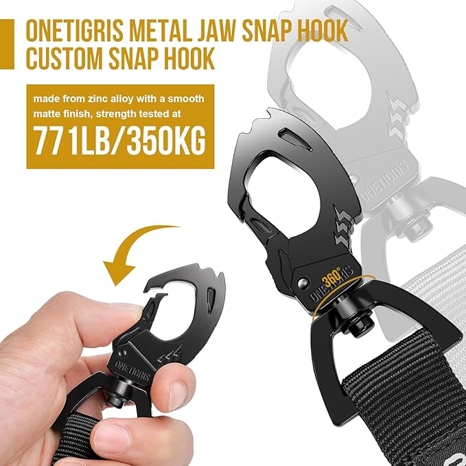 Tactical Dog Training Bungee Leash with 2 Control Handle Quick Release Nylon Leads Rope (Black)