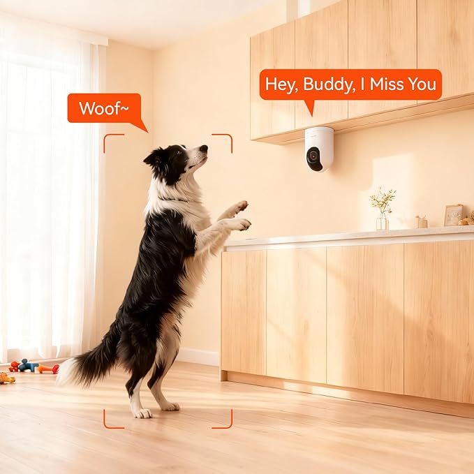 4K Security Camera,Industry's First with Built-in Storage No Monthly Fees,Indoor Camera Wireless,Baby/Pet/Dog Camera with Phone APP,360° Pan-Tilt Wireless Indoor Cam,Cry Detection,2-Way Audio