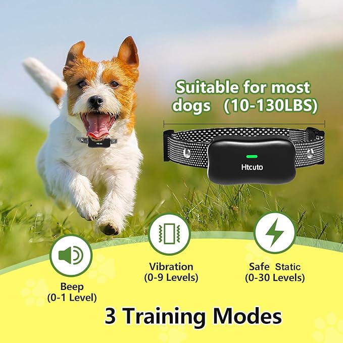Wireless Dog Fence 3500FT Electric Fence and 6100FT Remote Training Collar, 185 Days Rechargeable Battery - IPX7 Waterproof Collar, Vibrate/Beep/Shock Modes for All Dogs.…