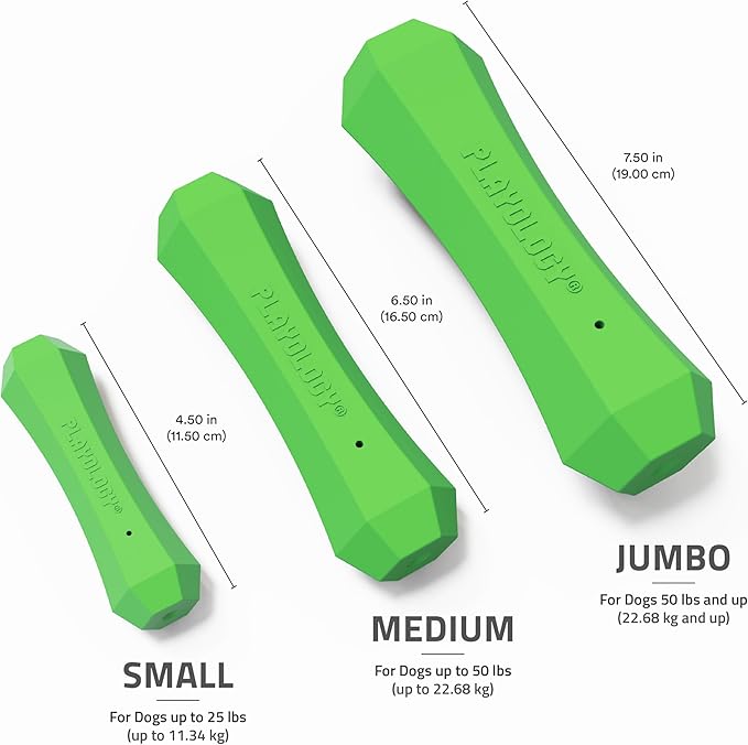 Playology Dog Toys | Durable Squeaky Chew Stick for Dogs | Jumbo Mom's Turkey Scented Toy - Easy to Clean and Made from Non Toxic Materials