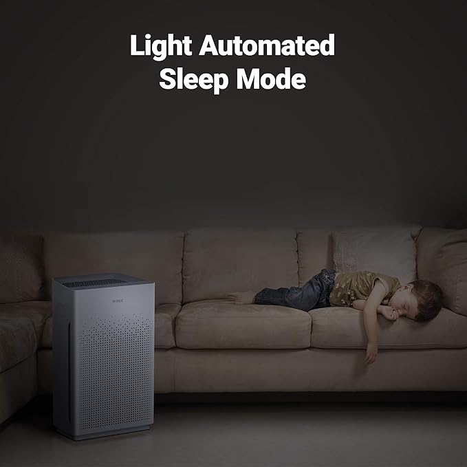 WINIX AM90 Air Purifier for Home Large Room Up to 1740 Ft² in 1 Hr With Air Quality Monitor, True HEPA, Carbon Filter and Auto Mode, Captures Pet Allergies, Smoke, Dust