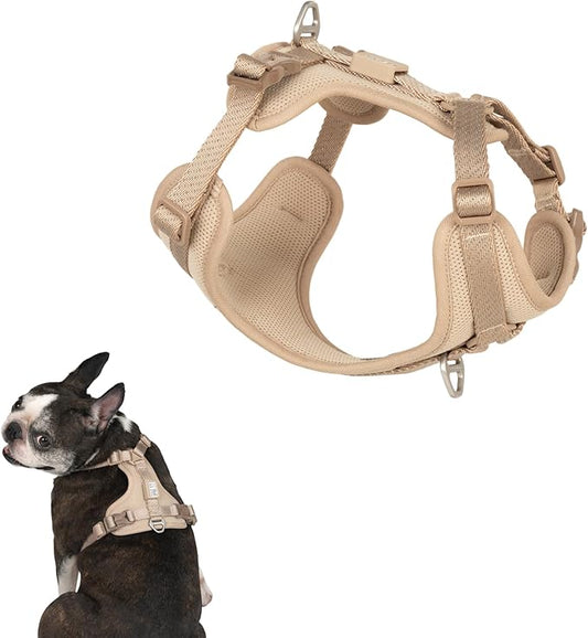 All-Weather No Pull Dog Harness Reflective Vest Harness QR Code Anti-Lost Adjustable Quick-Release Buckle Soft Padded Breathable Harness for Small Medium Large Dog (Super Reflect-Earth, XS)