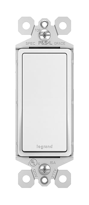 Legrand Radiant 15 Amp Decorator Duplex Outlet, Rocker Wall Switch Single Pole & 3-Way Light Switches