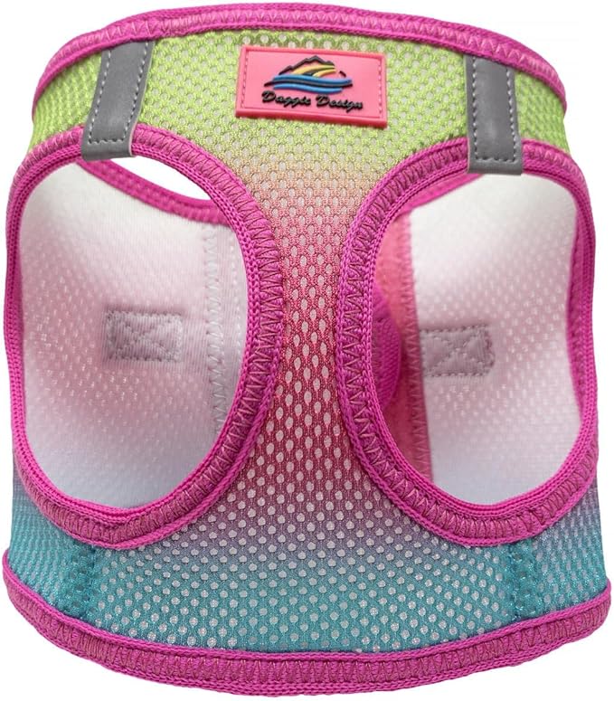 Doggie Design No Choke Dog Harness - Simple Step-in and Go Dog Vest for Small, Medium, and Large Breeds - Breathable Mesh Polyester Pet Harness - Cotton Candy - 2XL