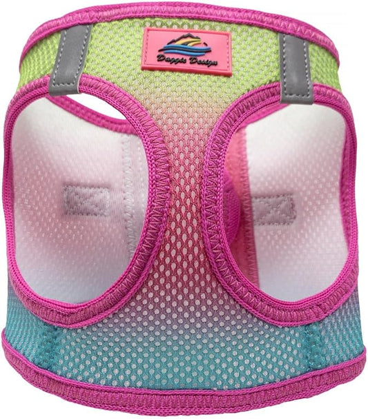 Doggie Design No Choke Dog Harness - Simple Step-in and Go Dog Vest for Small, Medium, and Large Breeds - Breathable Mesh Polyester Pet Harness - Cotton Candy - 2XL