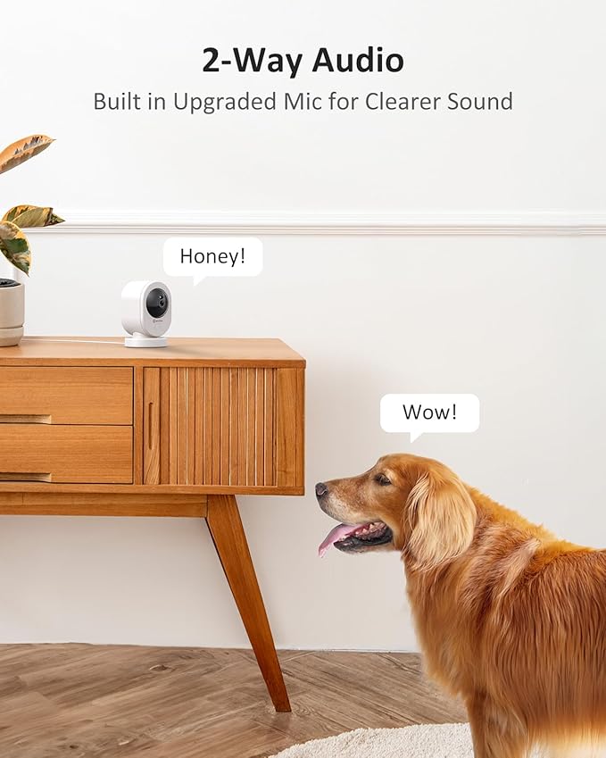 ANNKE 4K UHD Indoor Security Camera, Crater Reno 8MP Smart 2.4/5 GHz WiFi Camera with PTZ, Night Vision, 2-Way Audio, Smart Human Detection, Works with Alexa, Ideal for Baby/Pet Camera/Home Security