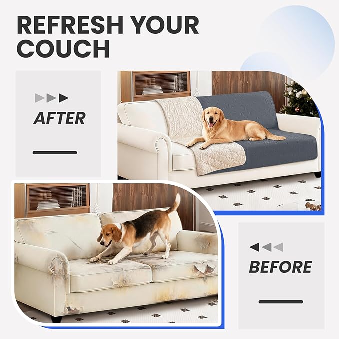 Waterproof Dog Bed Cover Pet Blanket, Soft Couch Cover for Dogs Washable, Non-Slip Dog Blanket Protect Furniture Couch Sofa Car for Puppy Large Dogs Cat (30x70 Inch, Dark Grey)