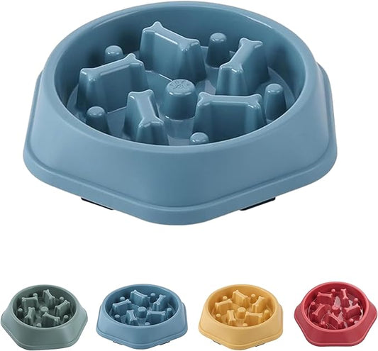 Slow Feeder Dog Food Bowl – Interactive Dog Food Dish for Breeds, Bowl Designed to Slow Eating, Promotes Healthy Digestion and Prevents Bloat, Ideal for Cats and Dogs