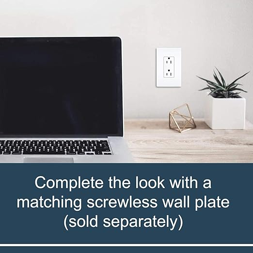 Legrand - Pass & Seymour Power Outlet, 15 Amp Tamper Resistant Outlet to Use as Wall Outlet and Duplex Decorator Outlet, White Electrical Outlet, 885WCC21, 1 Count (Pack of 2)