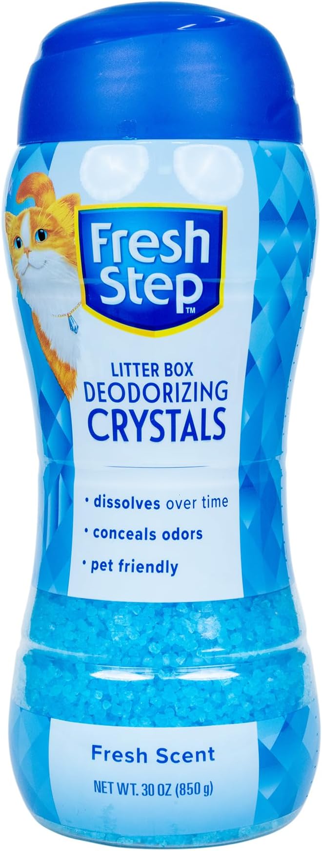 Fresh Step Cat Litter Crystals in Fresh Scent - Cat Litter Box Deodorizer - Combats Odors and Neutralizes Smells to Keep Your Home Clean, 30 Ounce