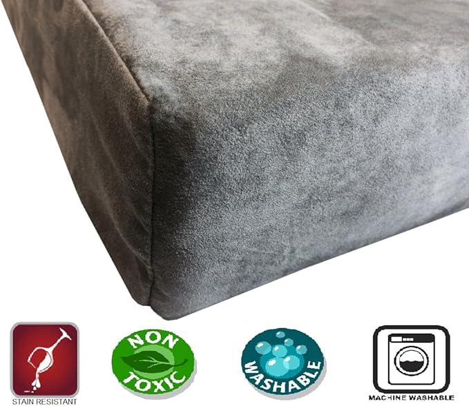Dogbed4less XL Orthopedic Memory Foam Dog Bed with Machine Washable Cover, Waterproof Lining for Medium to Large Pet, 47X29X4 Pad Fit 48X30 Crate