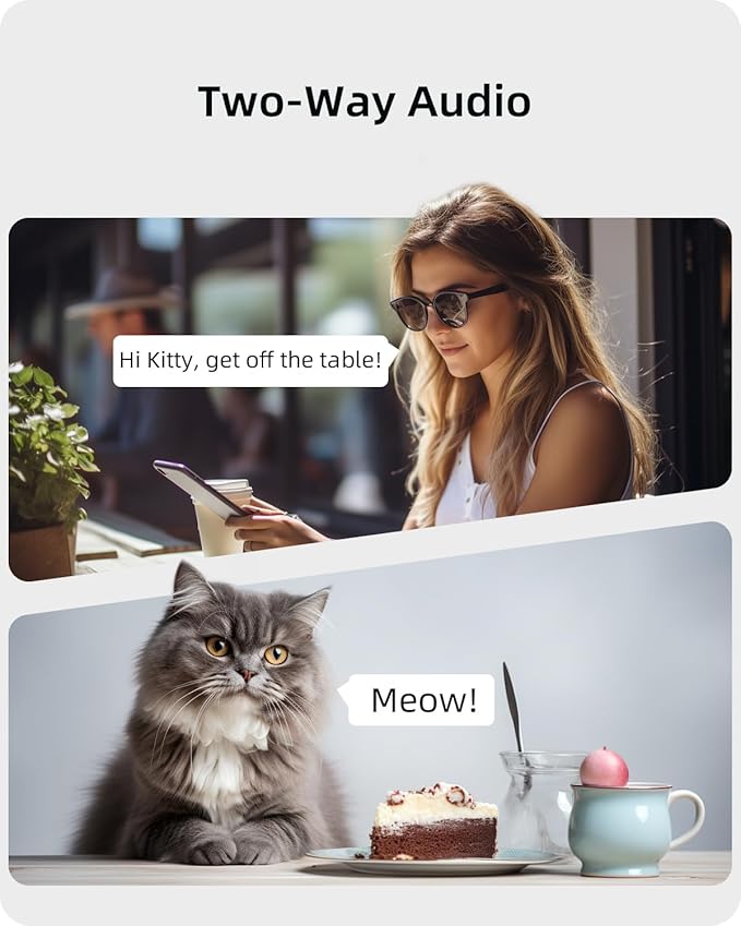 Security Camera 2K, blurams Baby Monitor Dog Camera 360-degree for Home Security w/Smart Motion Tracking, Phone App, IR Night Vision, Siren, Works with Alexa & Google Assistant & IFTTT, 2-Way Audio