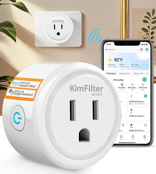 Smart Plug Mini, WiFi Socket Works with 2.4GHz Network Only, App Controlled Outlet with Timer & Group Controller for Home, FCC Certified Smart Life Plugs Supports Alexa & Google Home