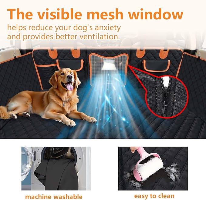 Back Seat Extender for Dogs,Car Seat Protector,Dog Car Seat Cover for Back Seat with Hard Bottom Holds 500 lbsWaterproof Extender for Dogs,Pet Bed for Full Size F150/RAM1500/Silverado Crew Cab Pickup