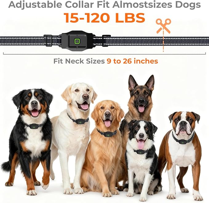 GPS Wireless Dog Fence System - Invisible Fence with Remote Waterproof Electric Dog Training Collar Outdoor for 25-999 Yards Customized Boundary Rechargeable 3 Warning Modes Pet Containment