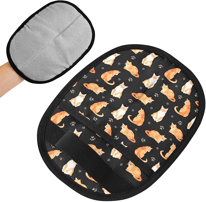 Pet Grooming Gloves Reusable Dog & Cat Hair Remover for Furniture, Car Interiors Multi-Surface Deshedding Tool for Carpets, Bedding & Home Cleaning