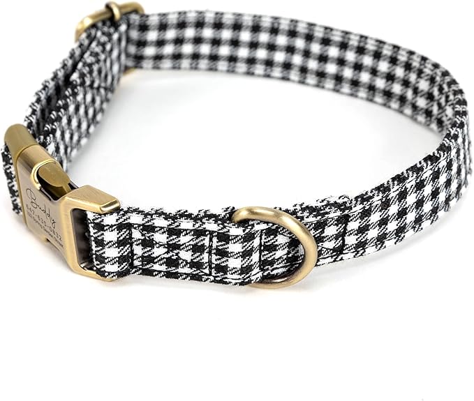 Personalized Dog Collar with Name and Phone Number Engraved,Adjustable Custom Puppy Collar,Organic Cotton Pet Collar for Small Medium Large Boy Girl Dogs