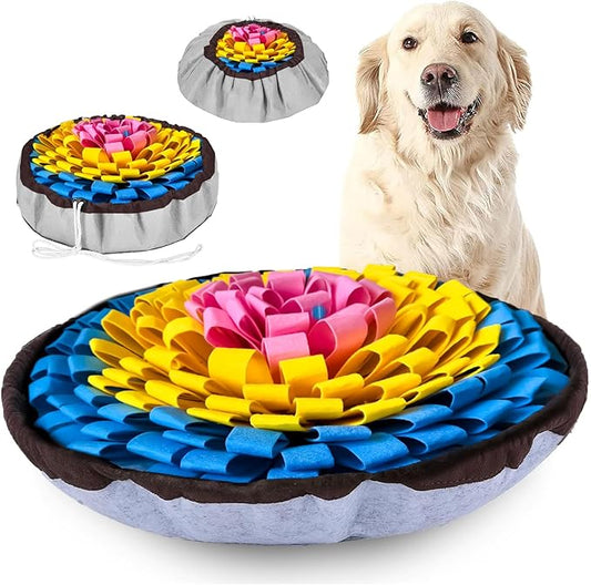 PET ARENA Snuffle Mat for Dogs - Adjustable Interactive Puzzle Toy for Large & Small Breed Slow Feeder for Mental Stimulation & Stress Relief Encourages Natural Foraging Ideal for Indoor & Outdoor Use