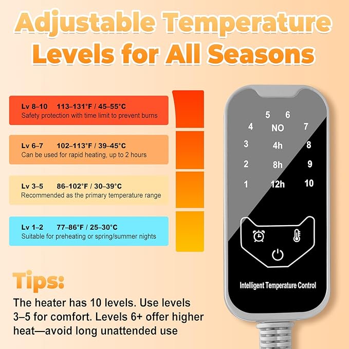 Heated Cat Bed Indoor – 31.5'' Cozy Warming Donut Cat Tunnel Bed with Timer & Temp Adjustable, Removable Waterproof Electric Heating pad, Play & Rest in One, Treat Your Kitty to Warmth & Fun