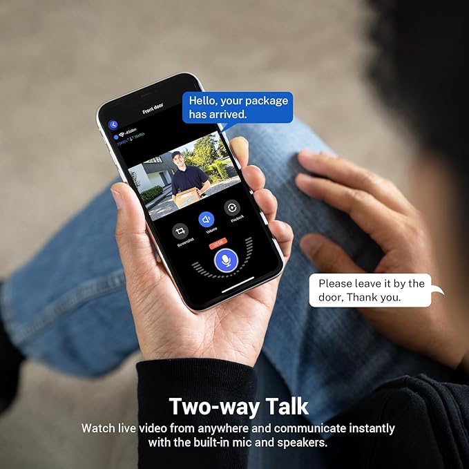 1080p Security Camera with Solar Panel, Smart AI Motion Detection, Night Vision, 2-Way Talk, IP65, Cloud Storage (Sold Separately), Indoor/Outdoor Surveillance Bullet Cam, 2.4GHz WiFi Only