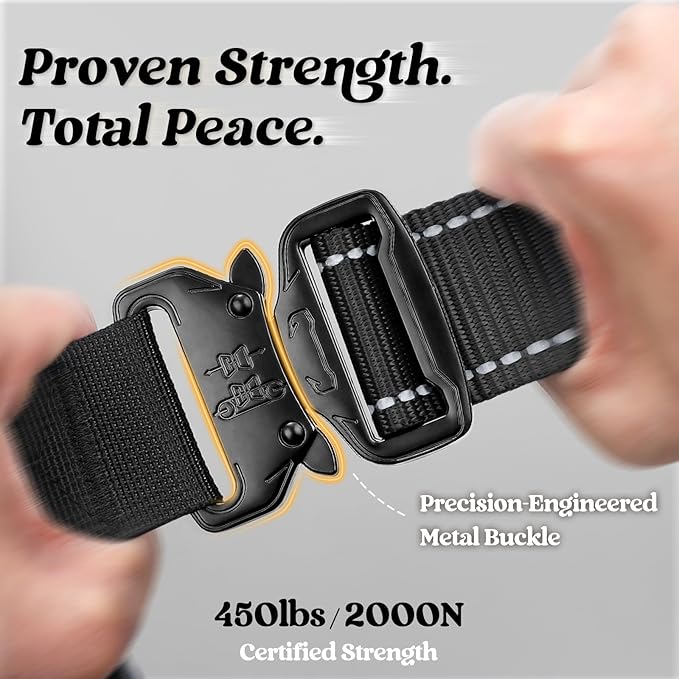 rabbitgoo Tactical Dog Harness for Large Dogs, No Pull Upgraded Reflective Heavy Duty Molle Vest with Handle, Adjustable Military Service Dog Vest for Walking Hiking Training, Black, XL