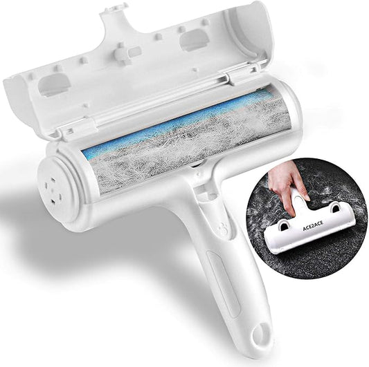 ACE2ACE Pet Hair Removal Tool, Reusable Lint Roller for Pet Hair, Self Clean Cat Hair Remover with Dust Bin, Dog Hair Remover for Couch, Furniture, Carpet, Sofa and Bedding