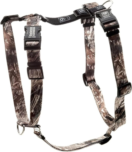 Blue-9 Buckle-Neck Balance Harness, Fully Customizable Fit No-Pull Harness, Ideal for Dog Training and Obedience, Made in The USA, Camo, Small