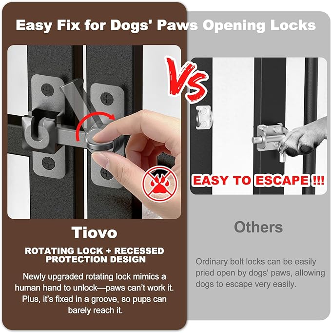 38" Dog Crate Furniture, Heavy Duty Dog Crates, Dog Kennel Furniture Indoor for Medium Dog as TV Stand, Wooden Cage End Table for Indoor Decoration, Name Tag Escape-Proof Locks & Double Door