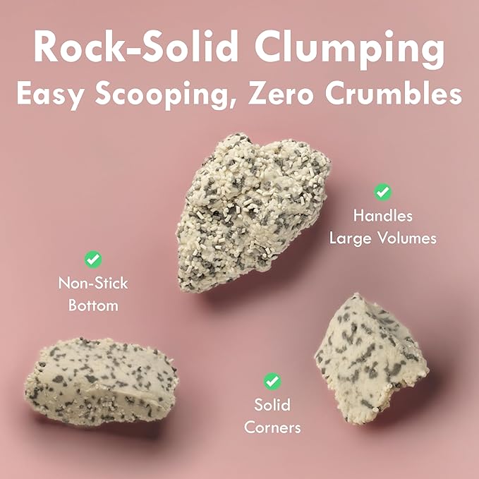 Lady N Granular Tofu Cat Litter Mini-Pellet Compatible with Automatic Self Cleaning Cat Litter Box, Strong Clumping, Low Dust, Odor Control Activated Charcoal 9lb