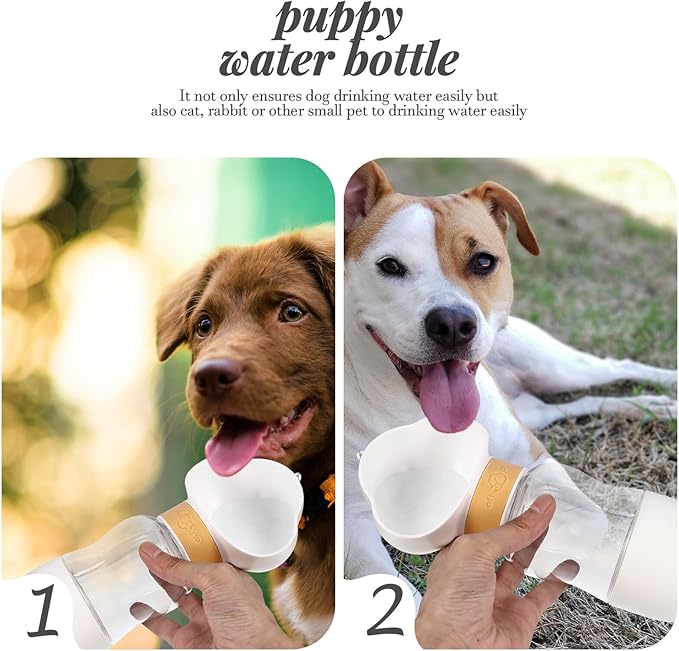 Portable Dog Water Bottle with Leakproof Water Dispenser for Outdoor Walking Hiking Design Puppy Travel Cup Convenient Pet Accessory for Dogs