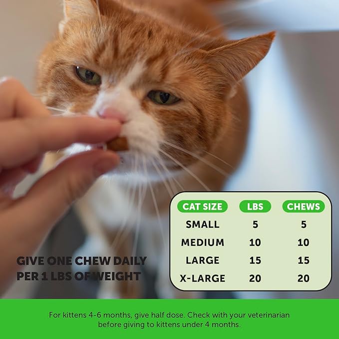 Cat Probiotics Gut + Immune Health Chews – Crunchy & Creamy Cat Treats for Digestive Health, Gut Flora & Constipation Relief – Supports Immunity, Regularity, & Healthy Digestion, 30-Day Supply Chicken