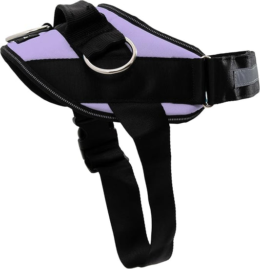 ShawnCo Essential Dog Harness, No-Pull Pet Vest with 3 Leash Clips, No Choke, Reflective, Adjustable and Padded, for Easy Walking and Training for Small, Medium and Large Dogs (ICY Lilac, L)