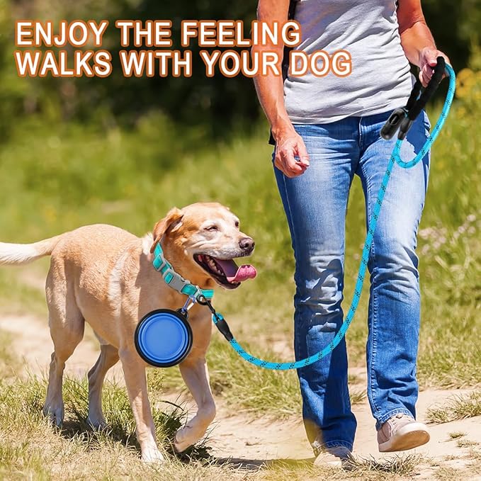 BARKBAY Dog Leashes for Large Dogs Heavy Duty Dog Leash 4/5/6 FT with Comfortable Padded Handle and Highly Reflective Threads for Medium Large Dogs Walking Training Running (6FT-1/2'',Blue)