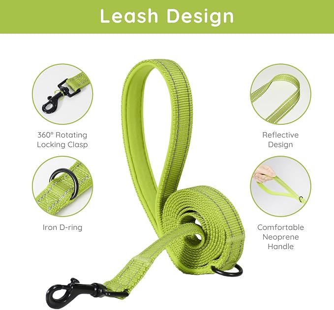 BELLA & PAL Step in Vest Harness for Small and Medium Dogs, No Pull Small Dog Harness with Leash Set, Comfortable Air Mesh Dog Vest Harness with Reflective Strip (Avocado Green, L)
