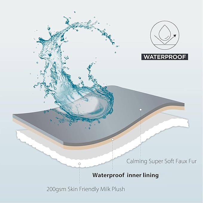 Waterproof Dog Blanket for Small Dogs, Luxury Plush Washable Cats Blankets for Couch Protection, Super Soft Calming Pet Blanket for Indoors (Pink, 25"x35")